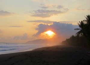 sunset over the Corcovado National Park 