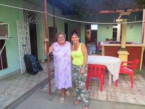 Eugenia and Nancy at our homestay