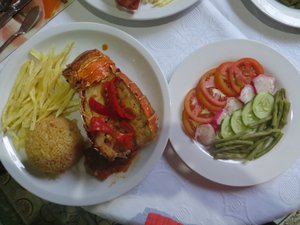 Our amazing homestay lobster dinner! 
