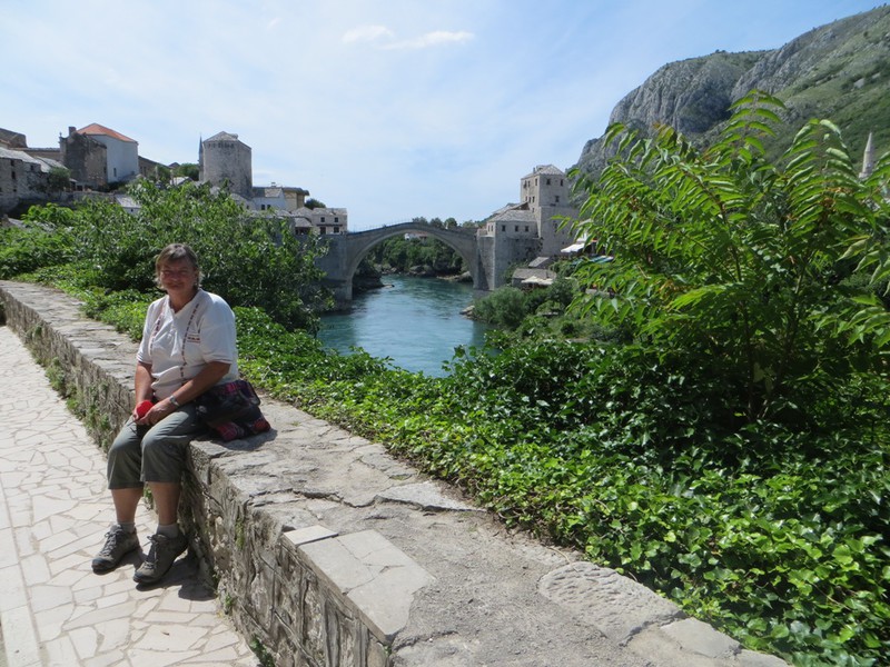 Kate resting in the Mostar heat!