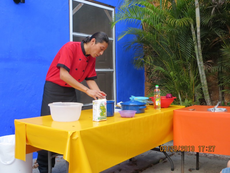 Our Mexican cooking class at the hostel, Merida