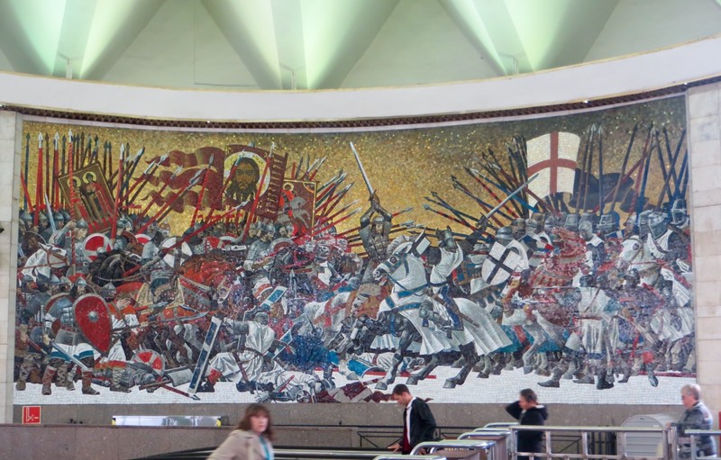 Mosaic in the St Petersburg metro