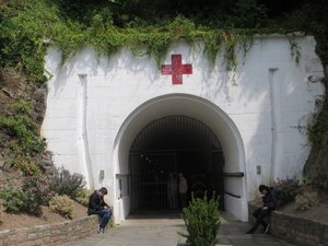 The entrance to Jersey War Tunnels 