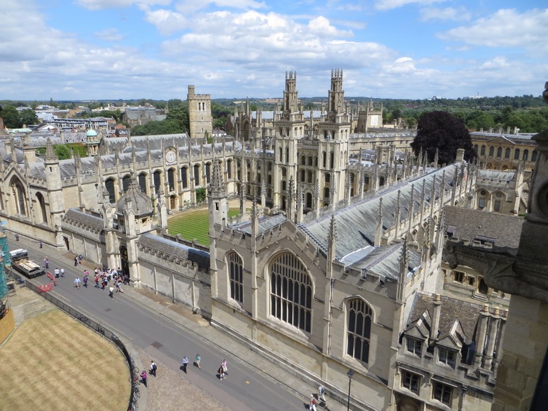 Arial view of Oxford, All Souls College
