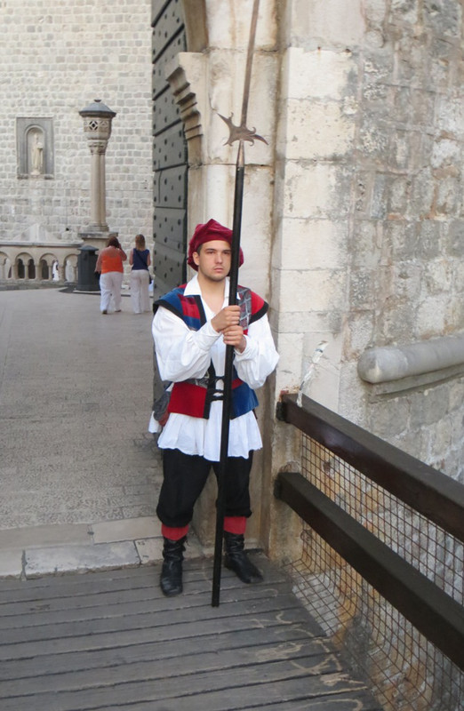 guarding the old town of Dubrovnik