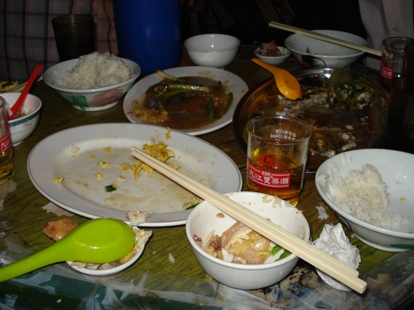Remnants of our Dai Pai Dong dinner
