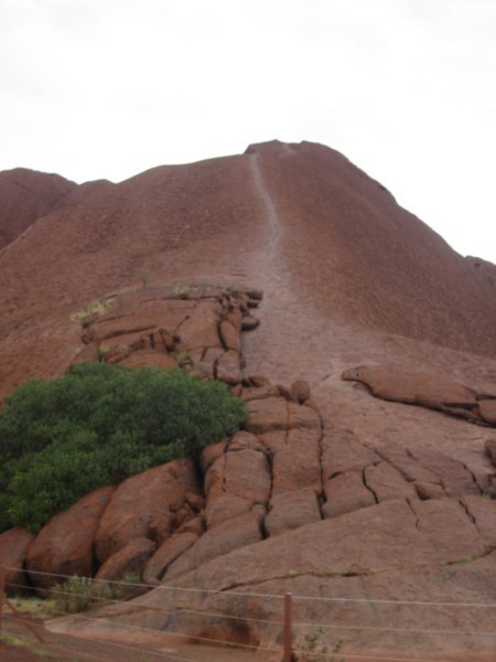 Trail up Uluru