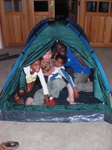 The tent have room for everyone - just like the kenyan cars.