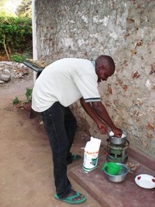 Ken preparing dinner