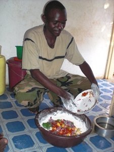 Amon preparing special chapatis