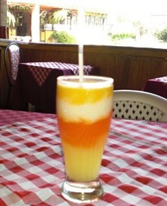 Fresh mixed juice at the ethiopian restaurant - a must if you visit nakuru!