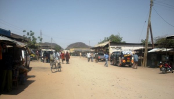 A typical street of Lodwar town.
