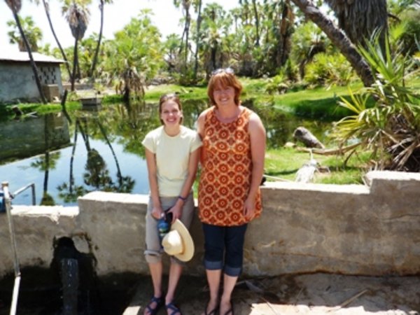 Me and Sarah in front of the Elyha hot springs.