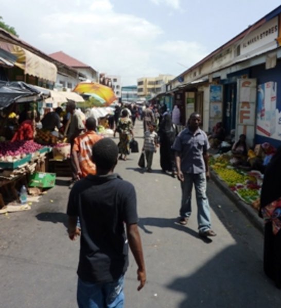 A market street in Momobasa.