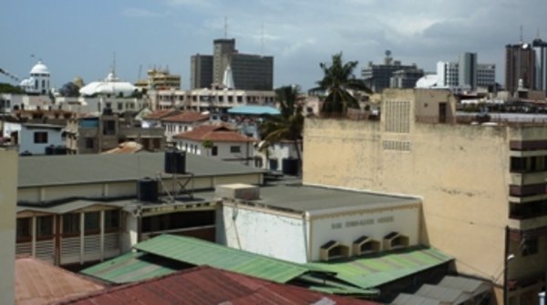 Mombasa from a roof terrace in the old town.