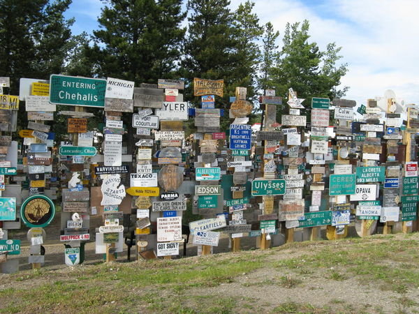 Sign Forest at Watson Lake