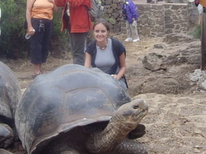 Me with a giant land turtle