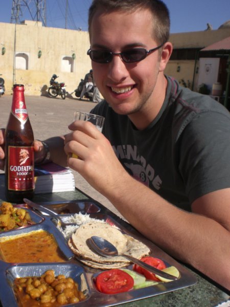 Dean and his first (very strong) Indian beer