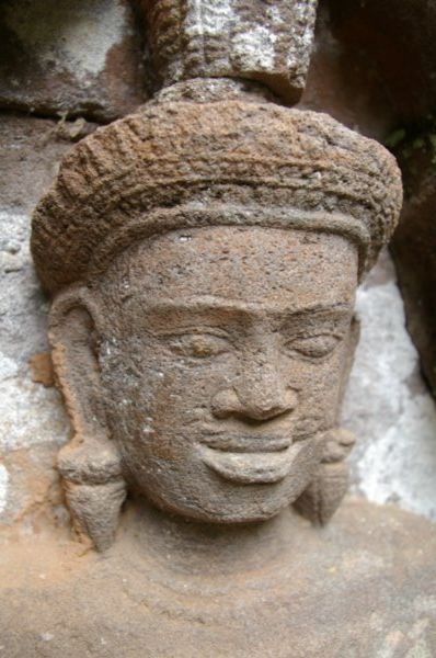 Detail of face at top level shrine