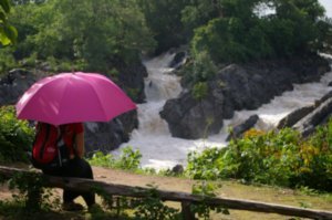 Sar looking out over the falls