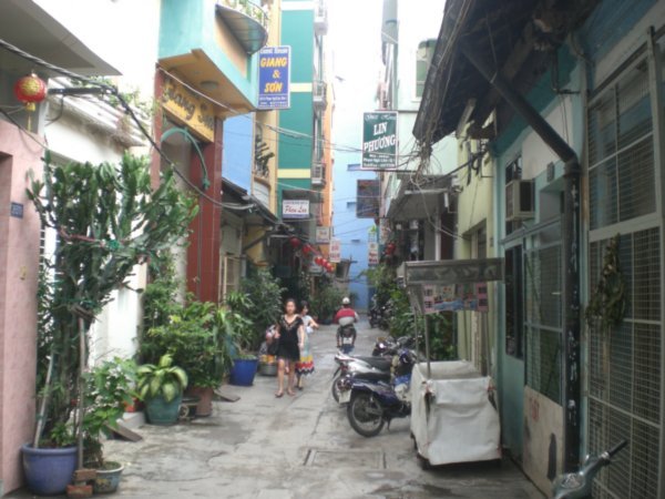 HCMC - Our hotel side street 