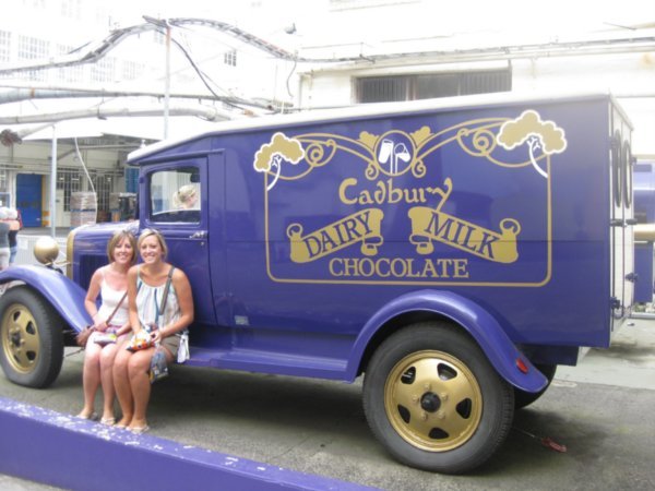 Claire & I at the Cadburys Factory Tour