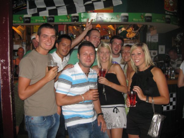 The gang in Mulligans