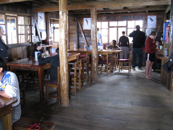 The dining hall at the lodge