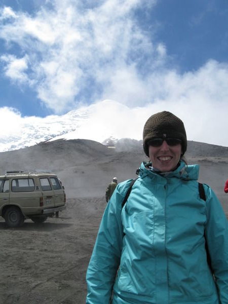 Jackie in front of Cotpaxi
