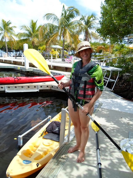 Jackie ready to go kayaking