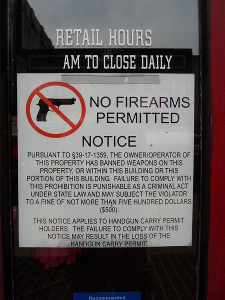 No Guns in the store!