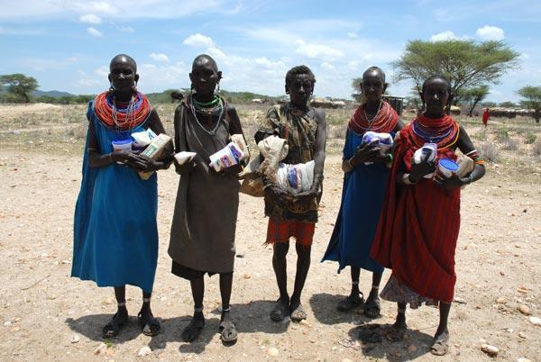 Samburu Women With Donations