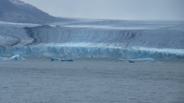 Upsala Glacier tumbling down to Lake Argentina