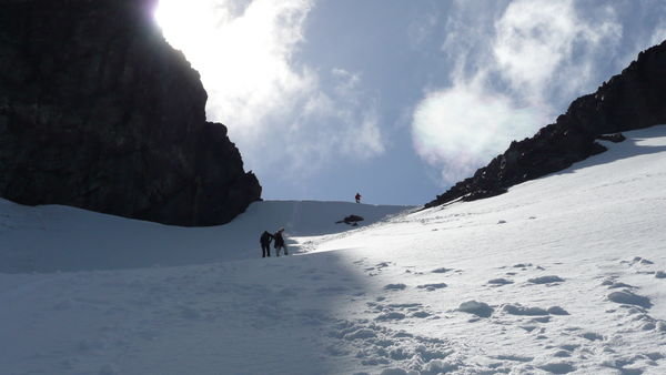 The final push for the top at Glacier Marital