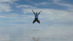 Floating over Salar de Uyuni