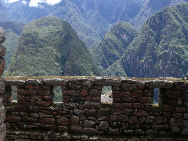 Machu Picchu looking out over the Andes
