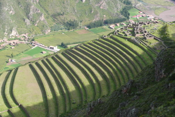 Terracing below the Inca town at Pisac