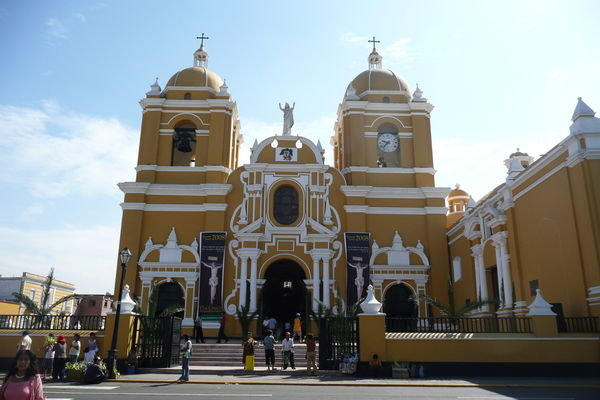 The colourful main cathedral in Trujillo