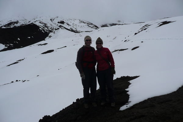 At the base of the Volcano Glacier