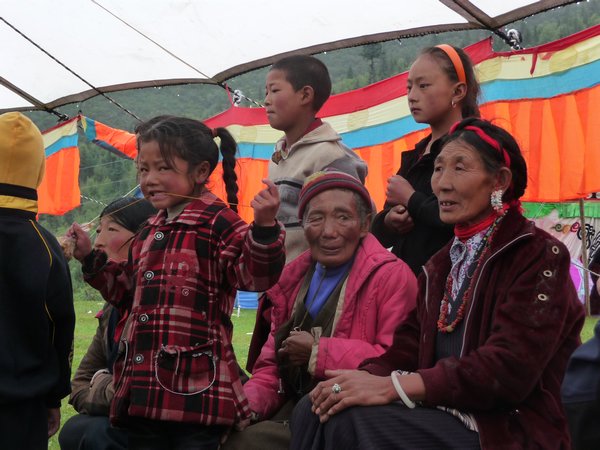 Tibetan ladies in the village....