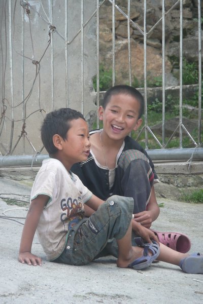 Tibetan boys playing