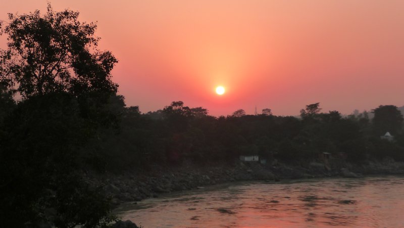 Sunset over the River Ganges - Rishikesh