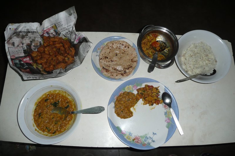 My dinner creations after the cooking class, Udaipur