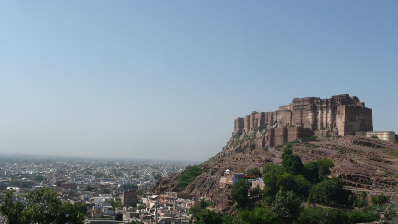 The marvellous Meherangarh Fort, towering over Jodhpur