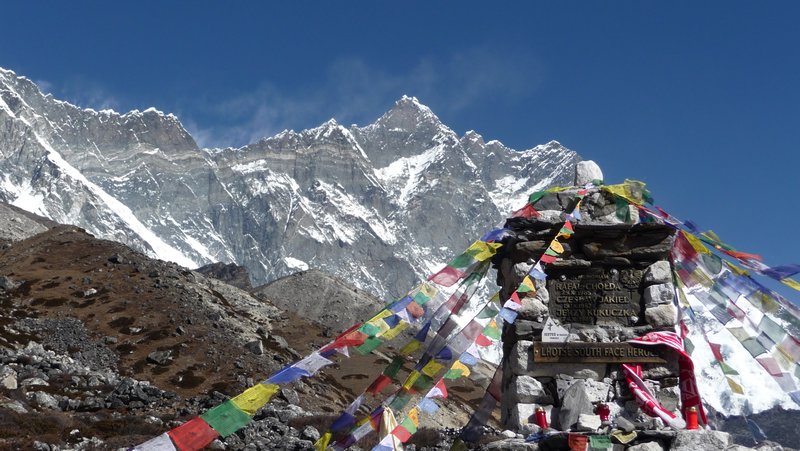 A Memorial to those who have died on Lhotse South Face