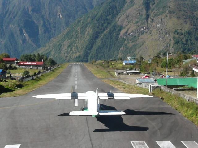 Preparing for take off in Lukla