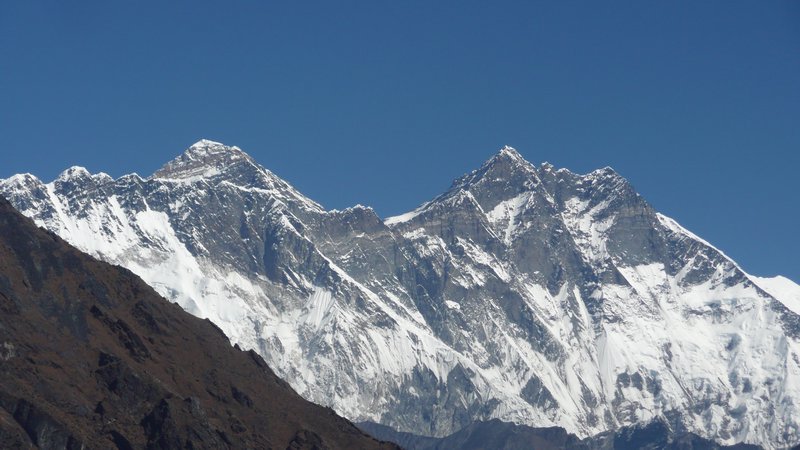 Everest and Lhotse from Everest View Hotel