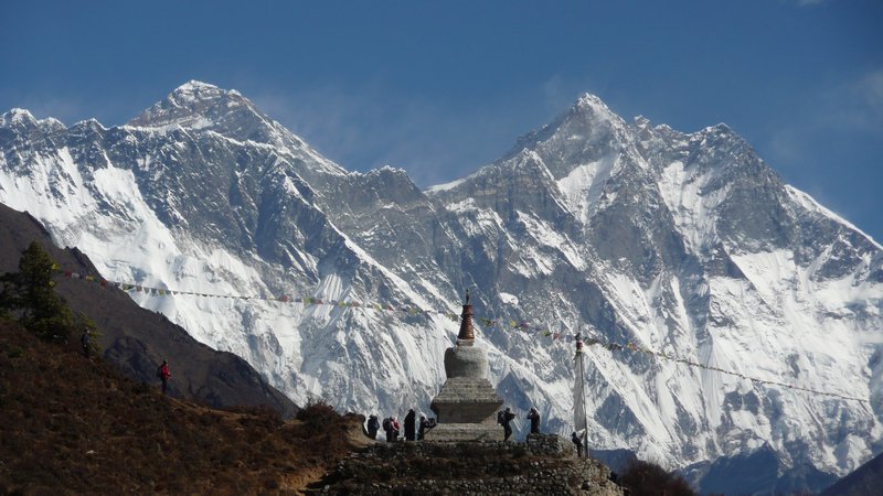 The Tenzig Chorten with Everest Panorama behind