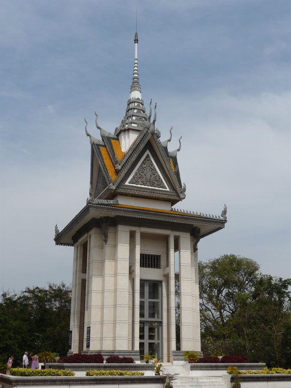 Genocide Memorial constructed at Choeung Ek (The Killing Fields)