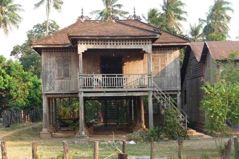 A colonial stilted house in Northern Cambodia